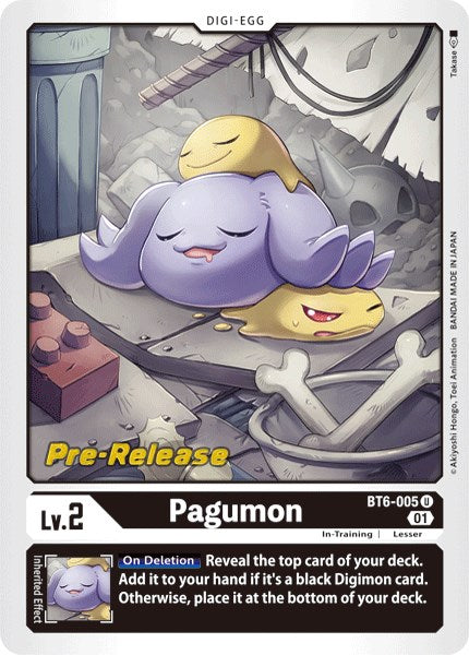 Pagumon [BT6-005] [Double Diamond Pre-Release Cards] | Tables and Towers