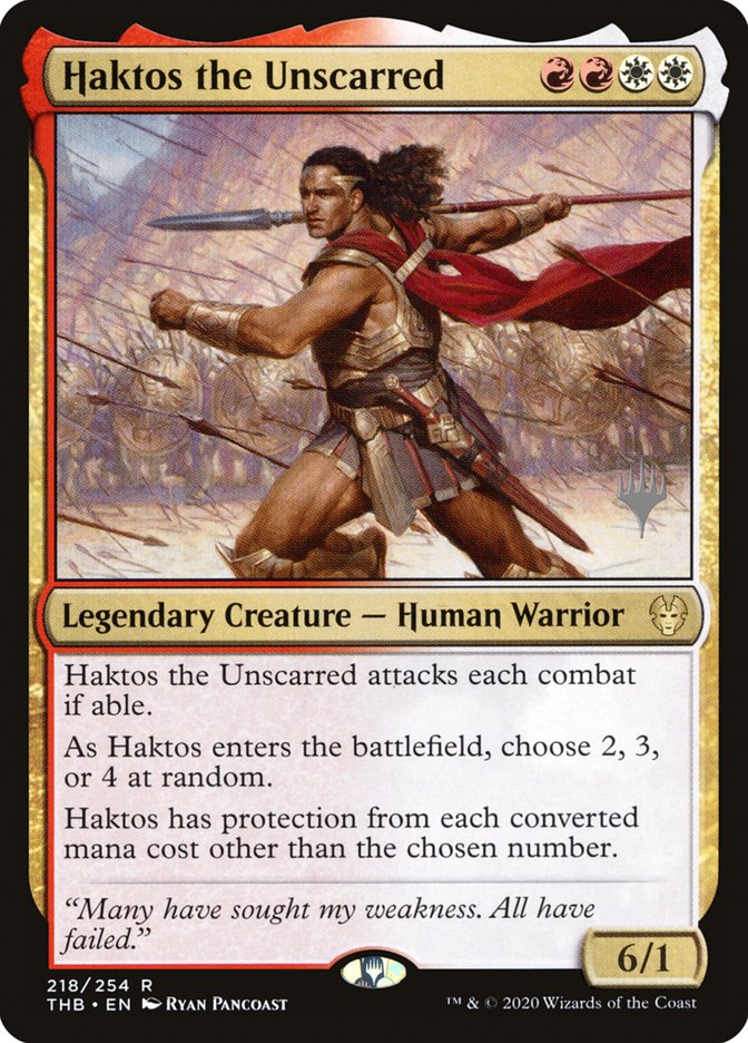 Haktos the Unscarred (Promo Pack) [Theros Beyond Death Promos] | Tables and Towers