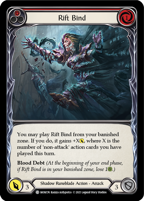 Rift Bind (Red) [MON174] (Monarch)  1st Edition Normal | Tables and Towers