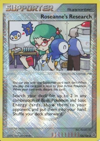 Roseanne's Research (125/132) (League Promos) [Diamond & Pearl: Secret Wonders] | Tables and Towers