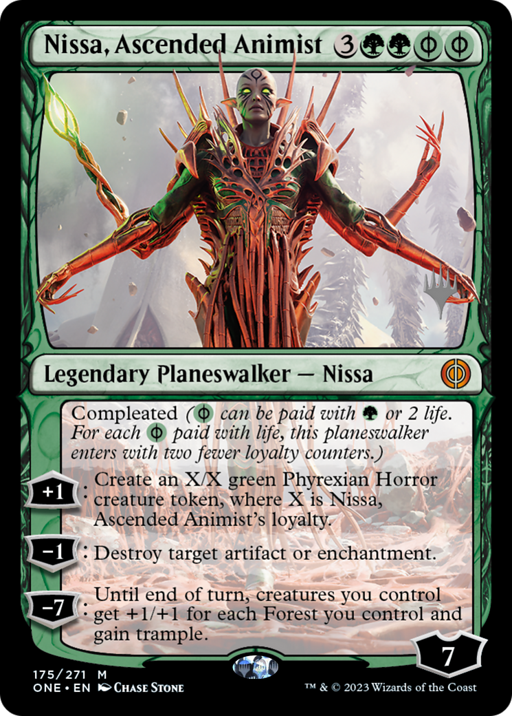 Nissa, Ascended Animist (Promo Pack) [Phyrexia: All Will Be One Promos] | Tables and Towers