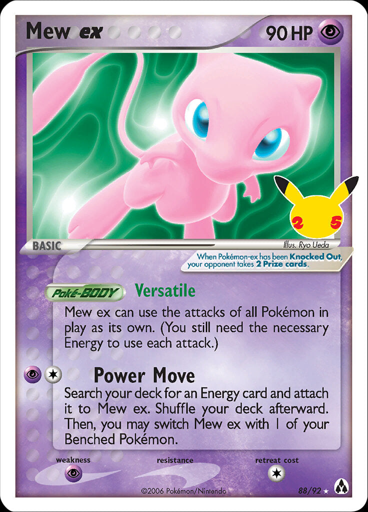 Mew ex (88/92) [Celebrations: 25th Anniversary - Classic Collection] | Tables and Towers