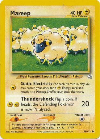 Mareep (65/111) [Neo Genesis Unlimited] | Tables and Towers