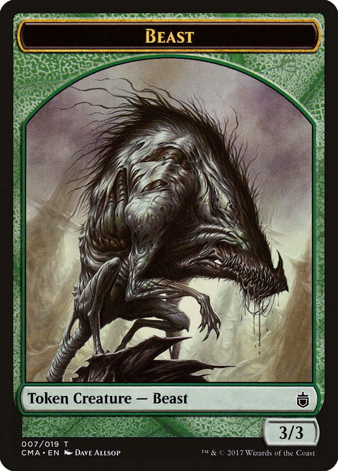 Beast Token (007/019) [Commander Anthology Tokens] | Tables and Towers