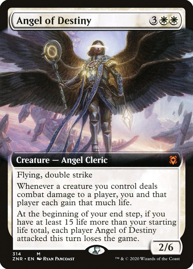 Angel of Destiny (Extended Art) [Zendikar Rising] | Tables and Towers