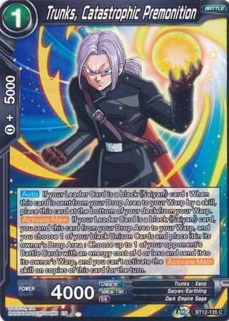 Trunks, Catastrophic Premonition (BT12-135) [Vicious Rejuvenation] | Tables and Towers