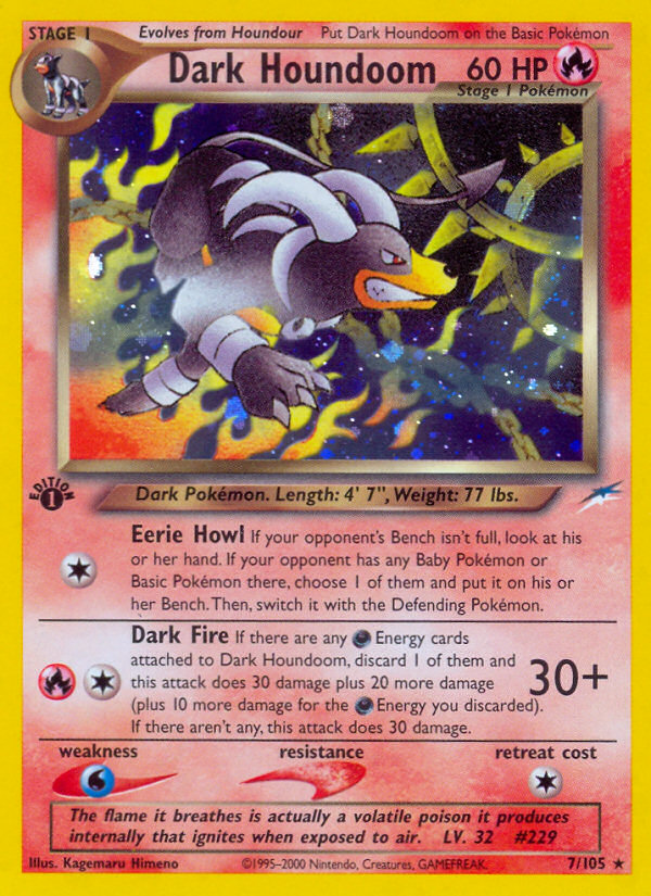 Dark Houndoom (7/105) [Neo Destiny 1st Edition] | Tables and Towers