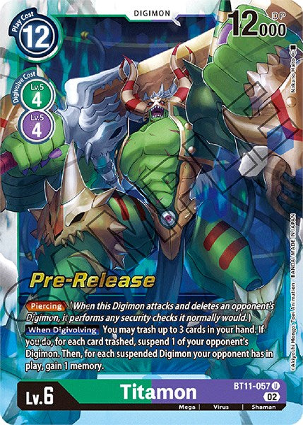 Titamon [BT11-057] [Dimensional Phase Pre-Release Promos] | Tables and Towers