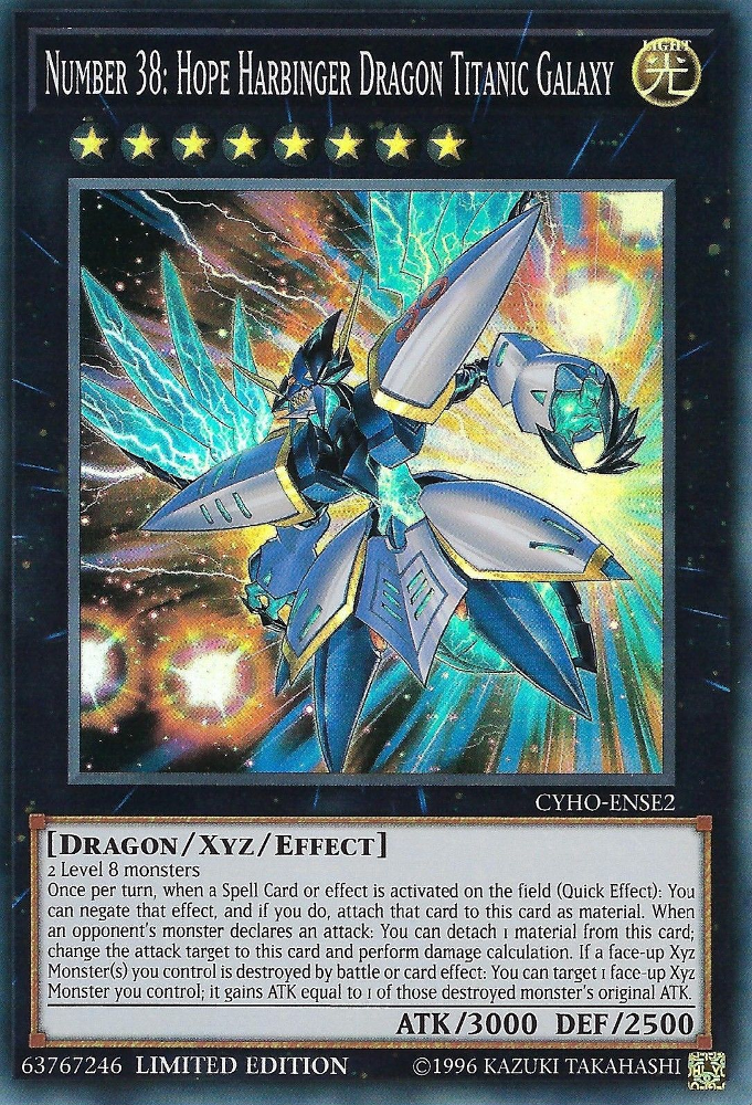 Number 38: Hope Harbinger Dragon Titanic Galaxy [CYHO-ENSE2] Super Rare | Tables and Towers