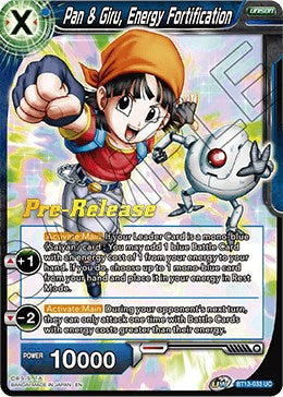 Pan & Giru, Energy Fortification (BT13-033) [Supreme Rivalry Prerelease Promos] | Tables and Towers