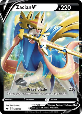 Zacian V (138/202) (Jumbo Card) [Sword & Shield: Base Set] | Tables and Towers