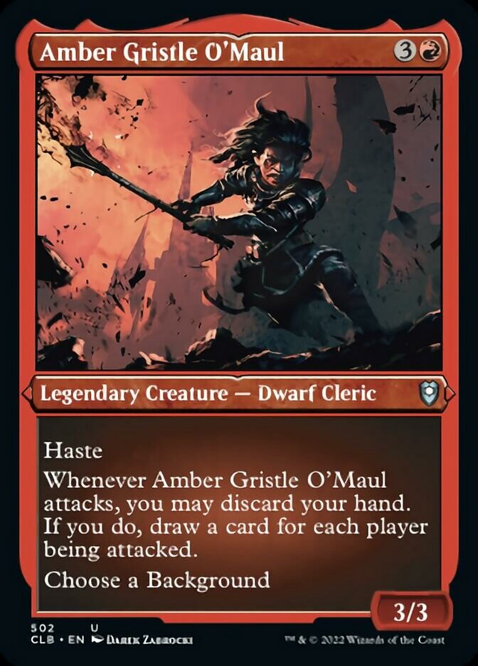 Amber Gristle O'Maul (Foil Etched) [Commander Legends: Battle for Baldur's Gate] | Tables and Towers