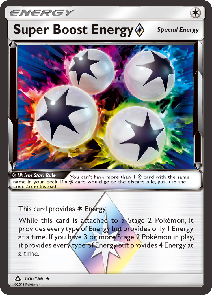 Super Boost Energy (136/156) (Prism Star) [Sun & Moon: Ultra Prism] | Tables and Towers