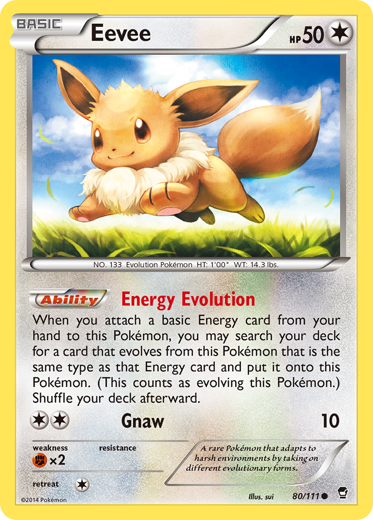 Eevee (80/111) [XY: Furious Fists] | Tables and Towers