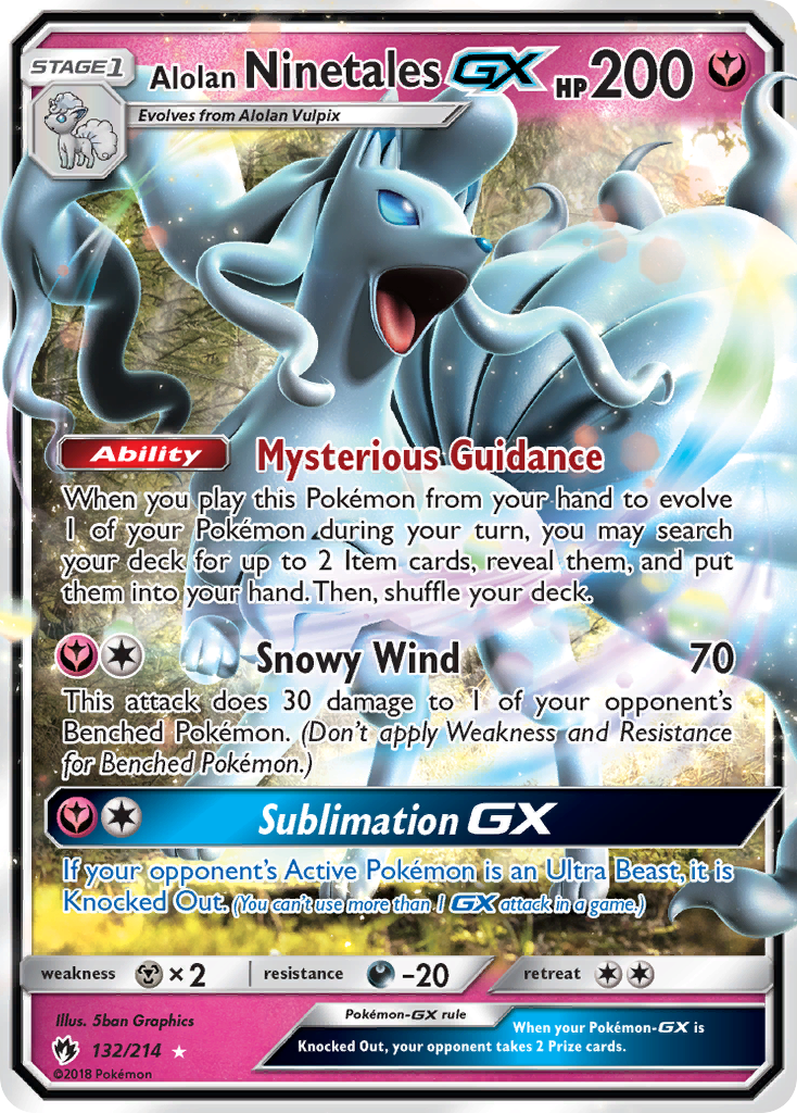 Alolan Ninetales GX (132/214) [Sun & Moon: Lost Thunder] | Tables and Towers