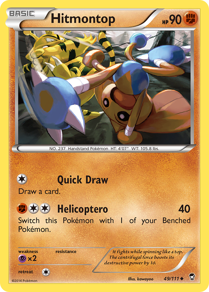 Hitmontop (49/111) [XY: Furious Fists] | Tables and Towers