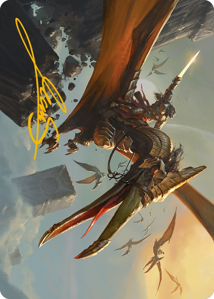 Skyhunter Strike Force Art Card (Gold-Stamped Signature) [Phyrexia: All Will Be One Art Series] | Tables and Towers