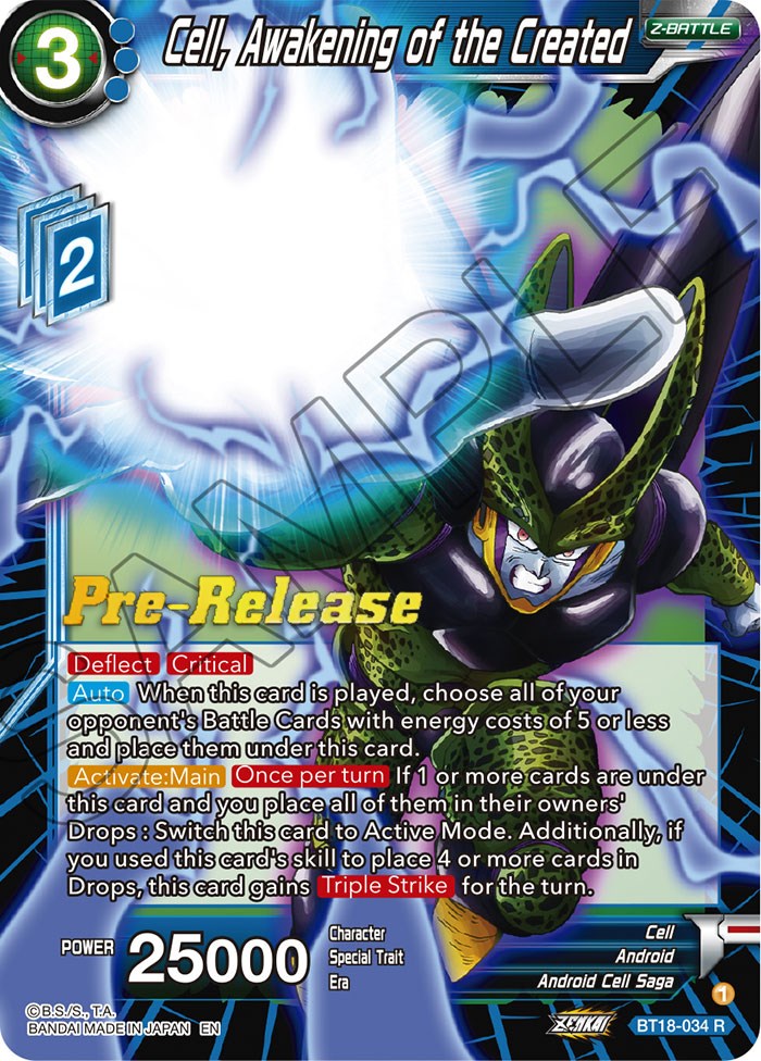 Cell, Awakening of the Created (BT18-034) [Dawn of the Z-Legends Prerelease Promos] | Tables and Towers