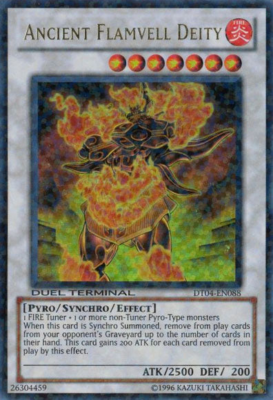 Ancient Flamvell Deity [DT04-EN088] Ultra Rare | Tables and Towers