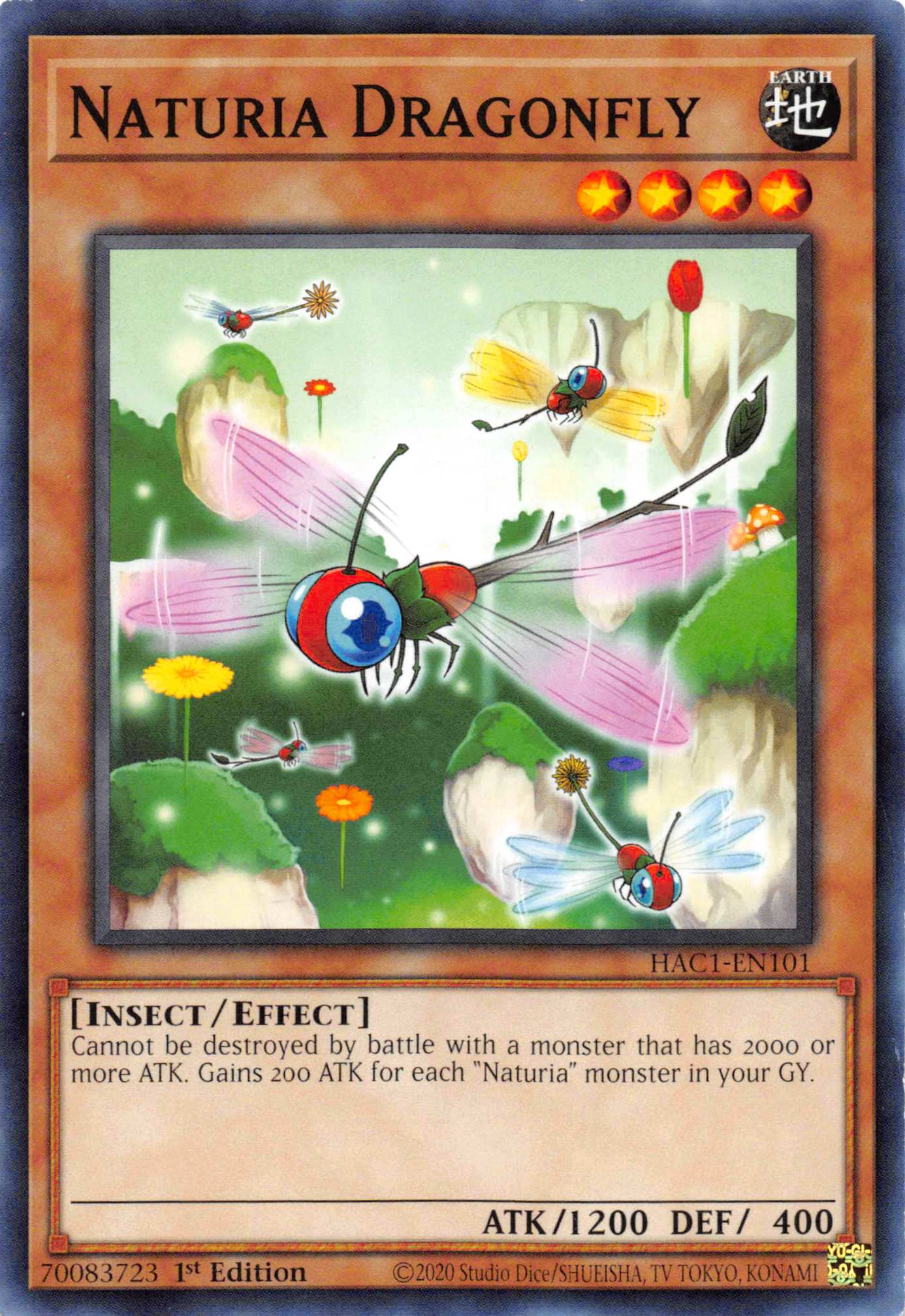 Naturia Dragonfly (Duel Terminal) [HAC1-EN101] Parallel Rare | Tables and Towers