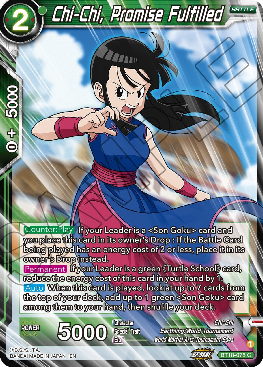 Chi-Chi, Promise Fulfilled (BT18-075) [Dawn of the Z-Legends] | Tables and Towers