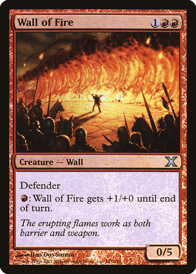 Wall of Fire (Premium Foil) [Tenth Edition] | Tables and Towers