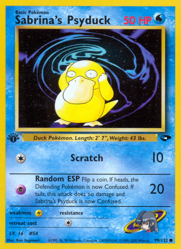 Sabrina's Psyduck (99/132) [Gym Challenge 1st Edition] | Tables and Towers