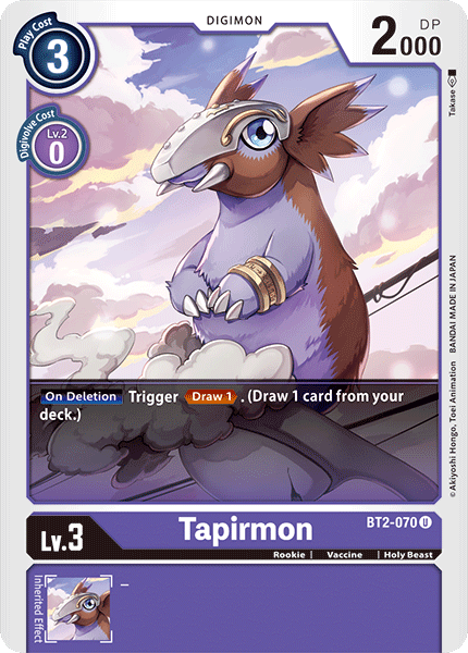 Tapirmon [BT2-070] [Release Special Booster Ver.1.0] | Tables and Towers