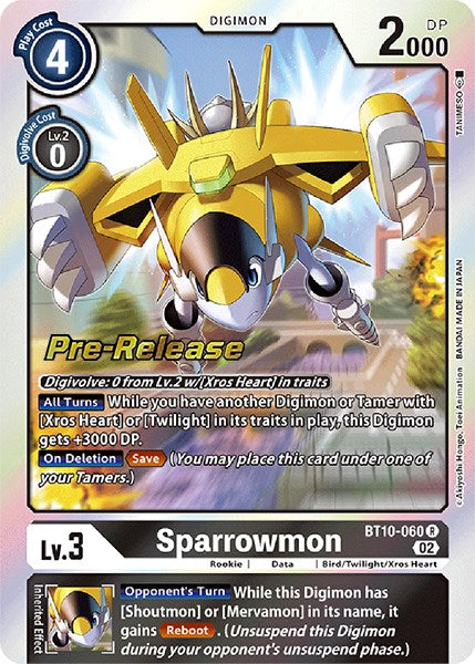 Sparrowmon [BT10-060] [Xros Encounter Pre-Release Cards] | Tables and Towers