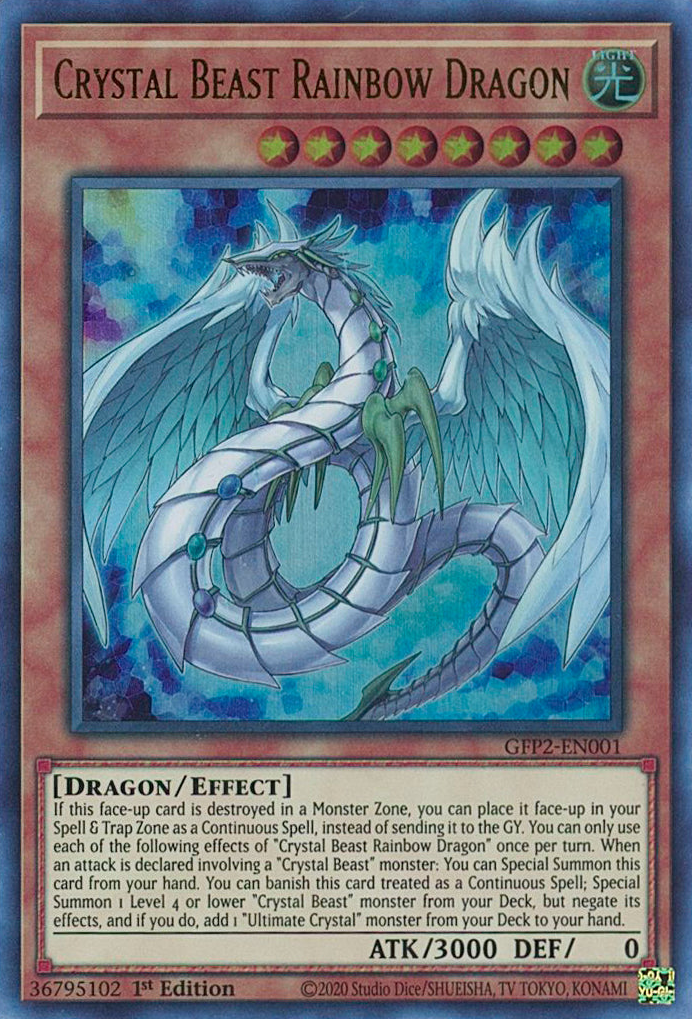 Crystal Beast Rainbow Dragon [GFP2-EN001] Ultra Rare | Tables and Towers