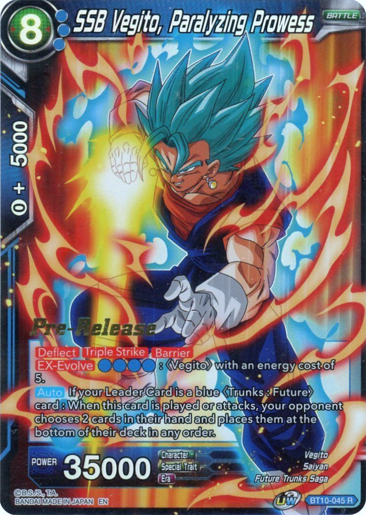 SSB Vegito, Paralyzing Prowess (BT10-045) [Rise of the Unison Warrior Prerelease Promos] | Tables and Towers