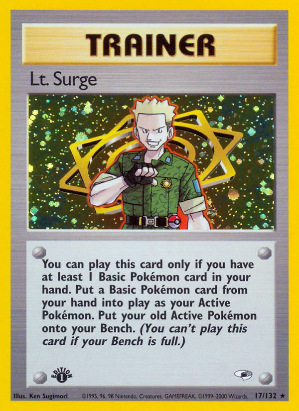 Lt. Surge (17/132) [Gym Heroes 1st Edition] | Tables and Towers