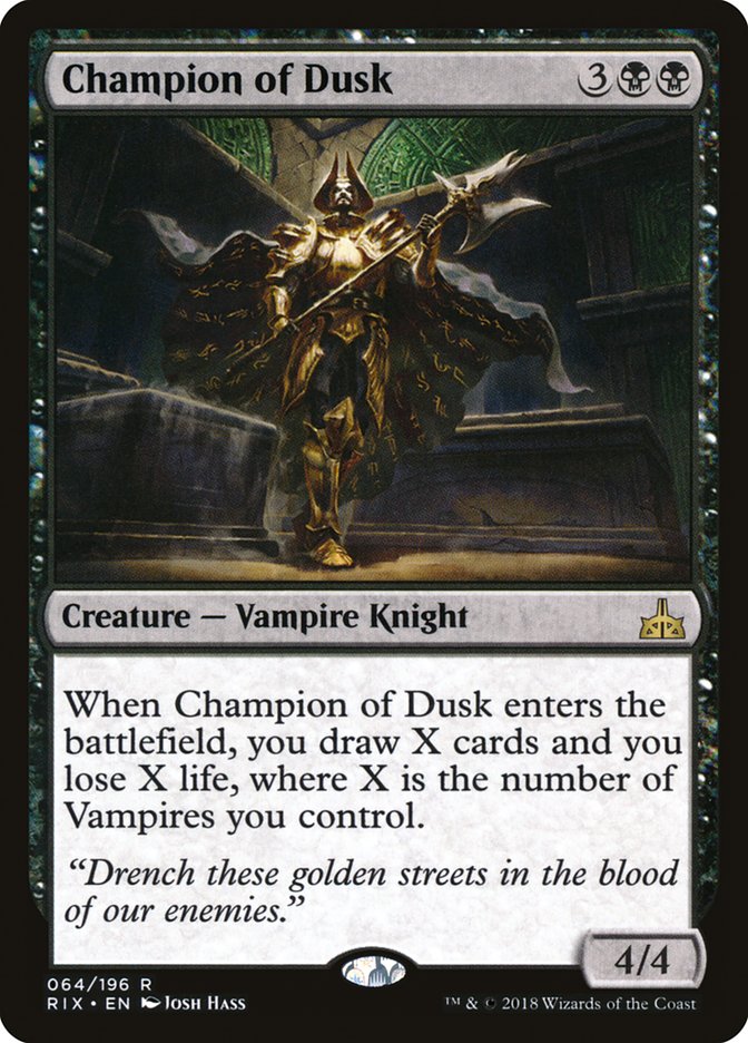 Champion of Dusk [Rivals of Ixalan] | Tables and Towers