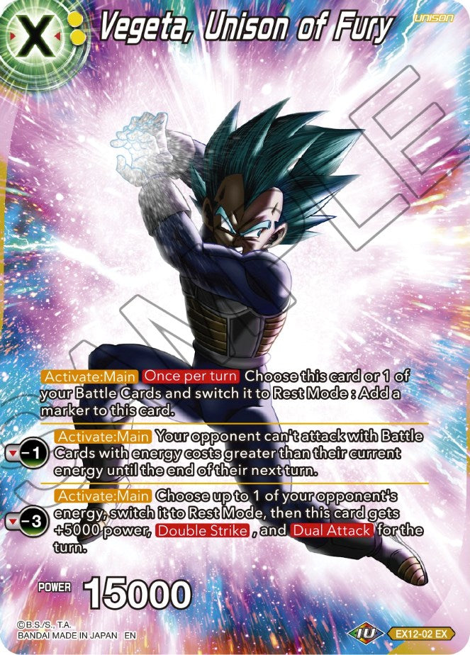 Vegeta, Unison of Fury (EX12-02) [Theme Selection: History of Vegeta] | Tables and Towers