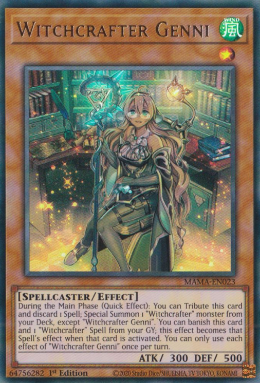 Witchcrafter Genni [MAMA-EN023] Ultra Rare | Tables and Towers