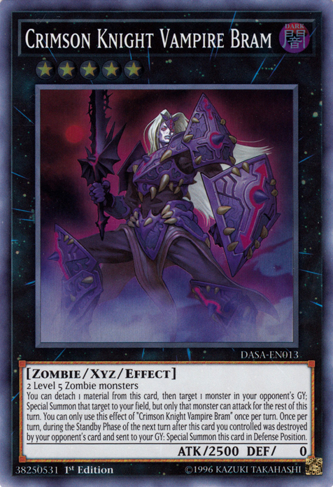 Crimson Knight Vampire Bram [DASA-EN013] Super Rare | Tables and Towers