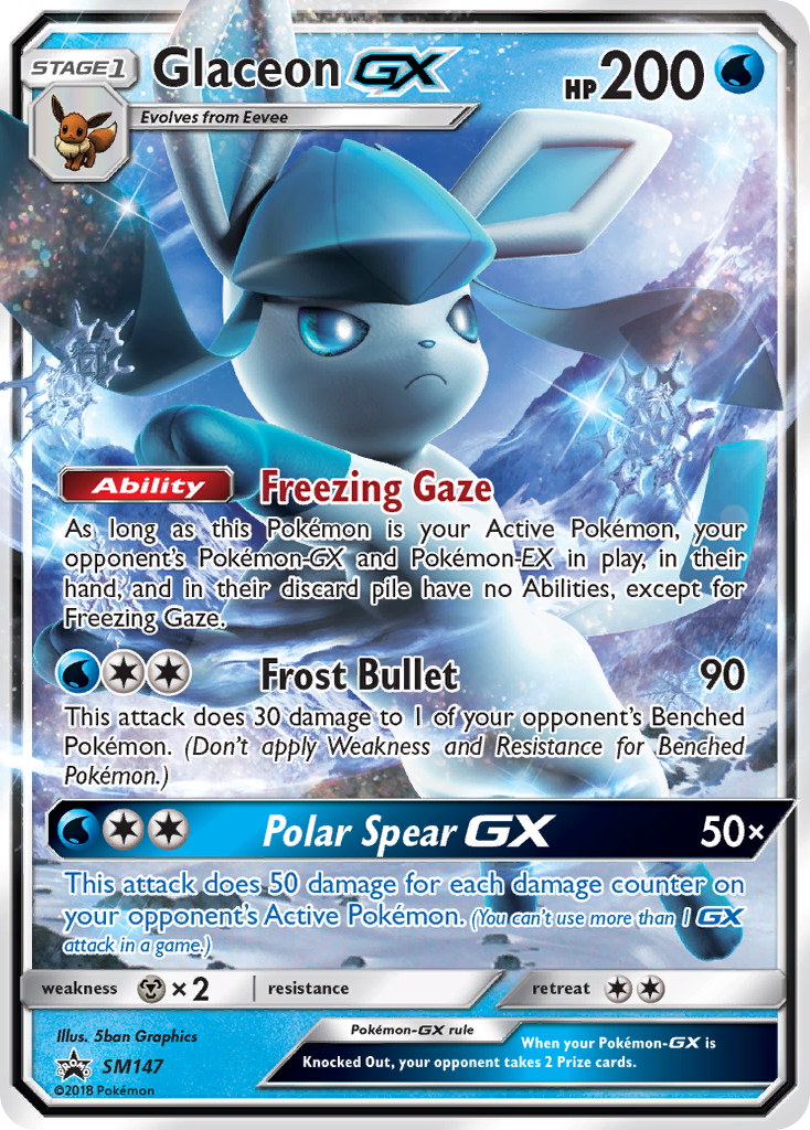 Glaceon GX (SM147) [Sun & Moon: Black Star Promos] | Tables and Towers