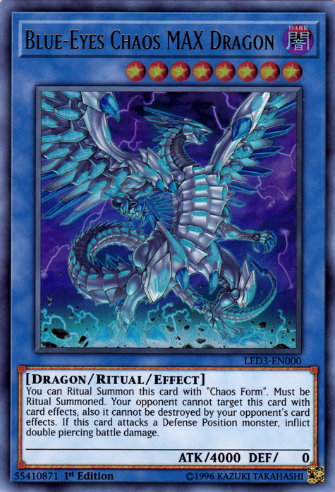 Blue-Eyes Chaos MAX Dragon [LED3-EN000] Ultra Rare | Tables and Towers