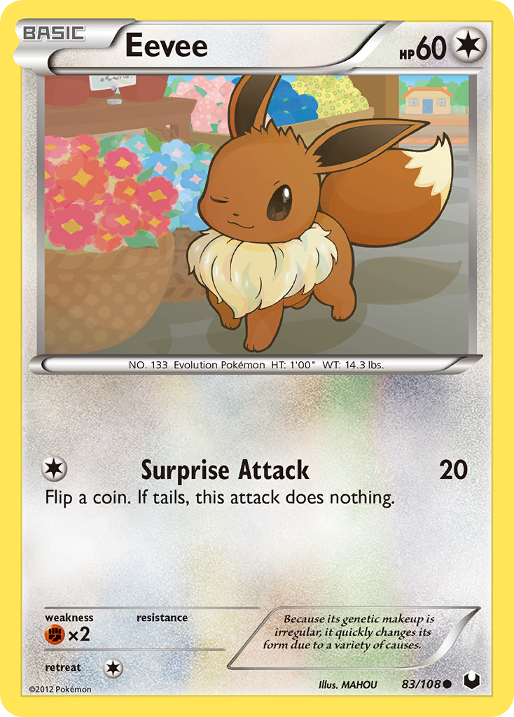 Eevee (83/108) [Black & White: Dark Explorers] | Tables and Towers