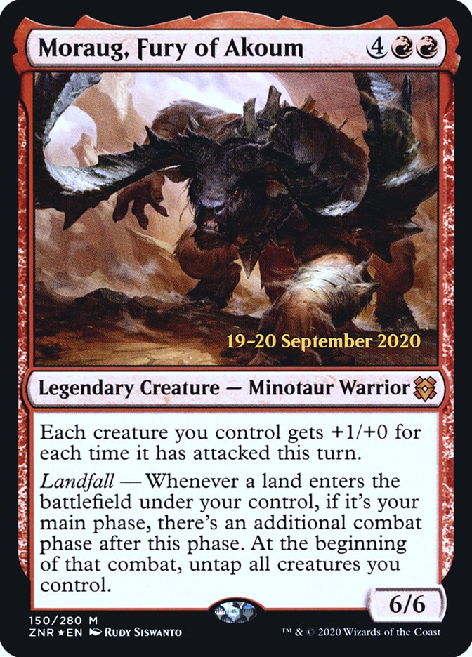 Moraug, Fury of Akoum [Zendikar Rising Prerelease Promos] | Tables and Towers