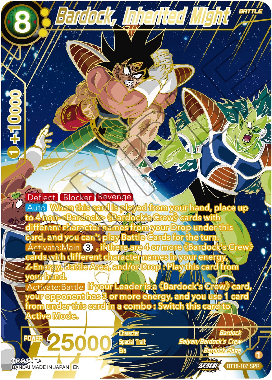 Bardock, Inherited Might (SPR) (BT18-107) [Dawn of the Z-Legends] | Tables and Towers