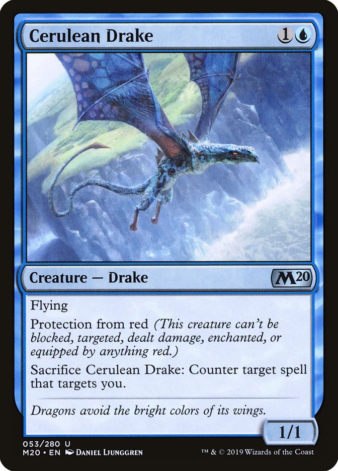 Cerulean Drake [Core Set 2020] | Tables and Towers