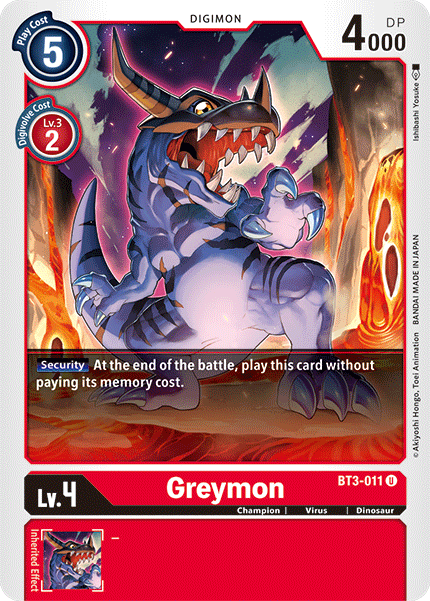 Greymon [BT3-011] [Release Special Booster Ver.1.5] | Tables and Towers