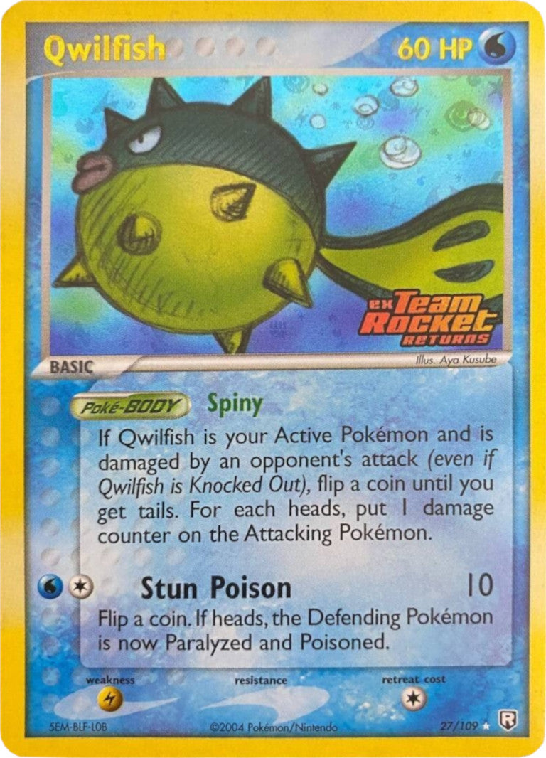 Qwilfish (27/109) (Stamped) [EX: Team Rocket Returns] | Tables and Towers