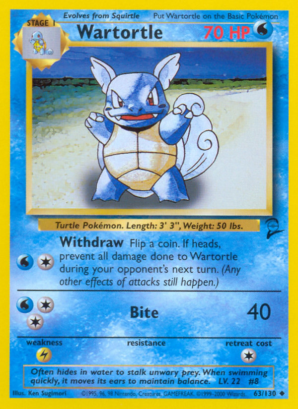 Wartortle (63/130) [Base Set 2] | Tables and Towers