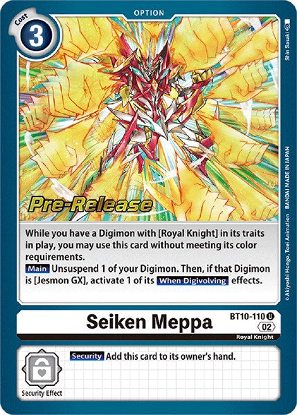 Seiken Meppa [BT10-110] [Xros Encounter Pre-Release Cards] | Tables and Towers