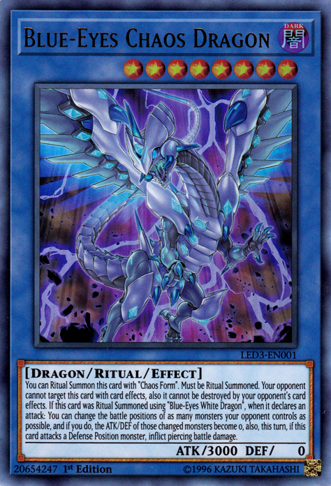 Blue-Eyes Chaos Dragon [LED3-EN001] Ultra Rare | Tables and Towers