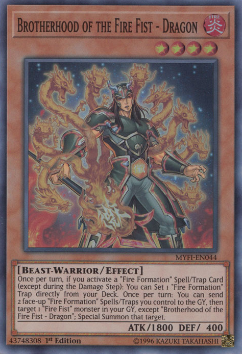 Brotherhood of the Fire Fist - Dragon [MYFI-EN044] Super Rare | Tables and Towers