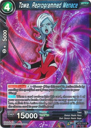 Towa, Reprogrammed Menace (BT3-114) [Cross Worlds] | Tables and Towers