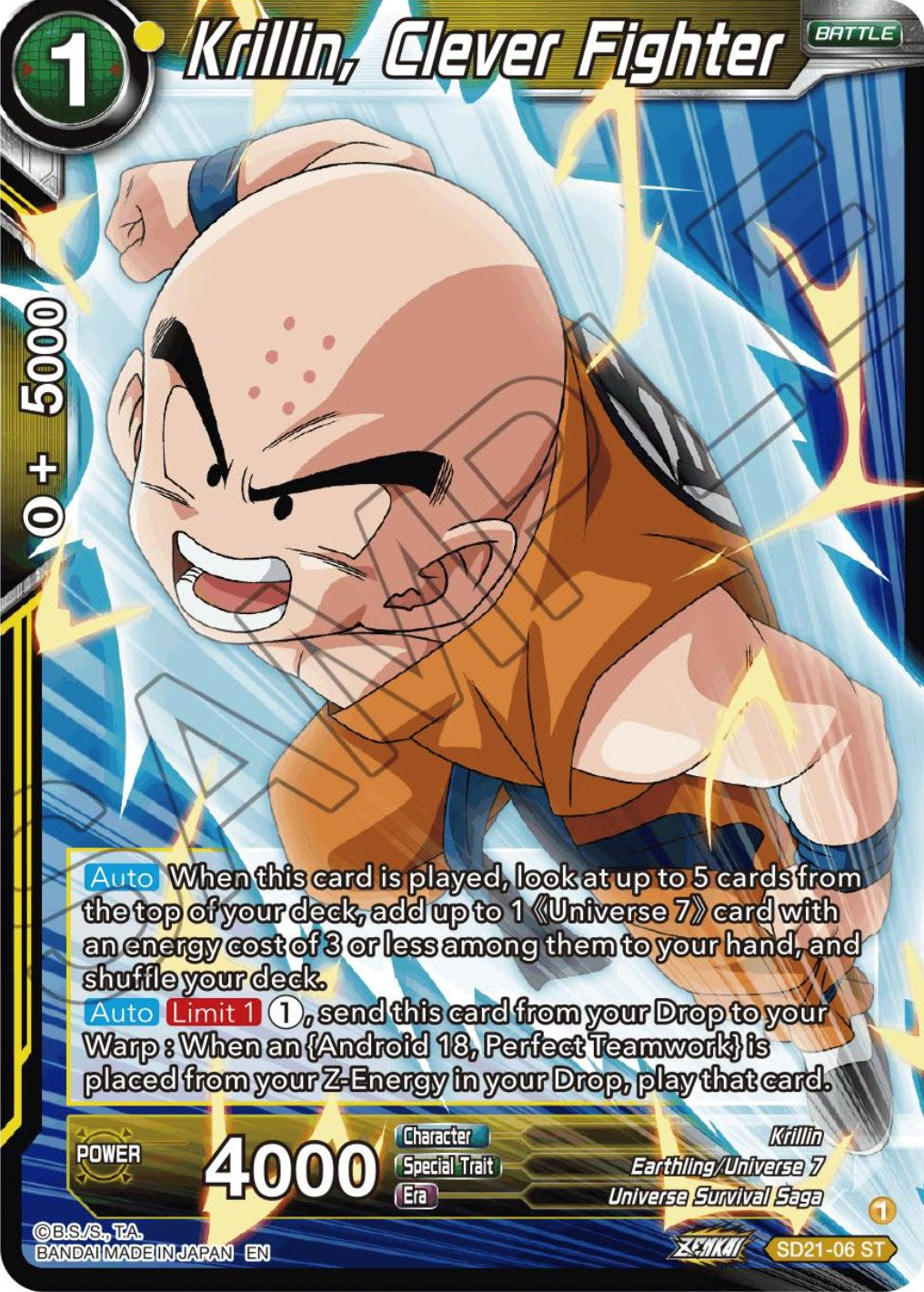 Krillin, Clever Fighter (Starter Deck Exclusive) (SD21-06) [Power Absorbed] | Tables and Towers